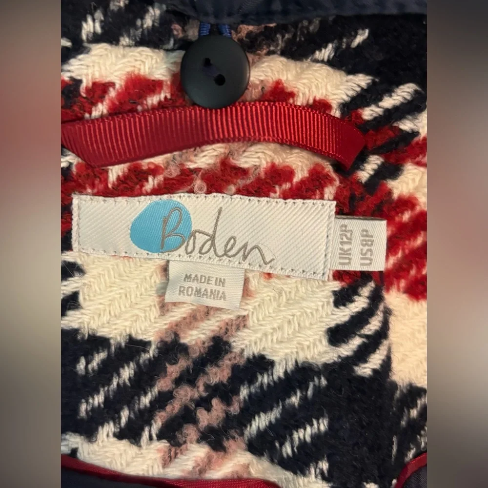 Boden Tweed Wool Blend Coat With Removable Faux Fur Collar - Picture 6 of 16